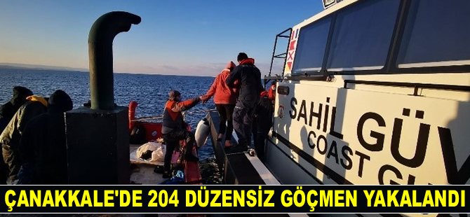 Çanakkale’de 204 düzensiz göçmen yakalandı