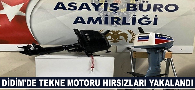 Didim’de tekne motoru hırsızları yakalandı
