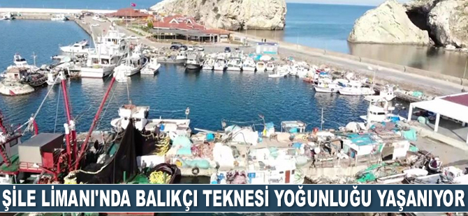 Şile Limanı'nda balıkçı teknesi yoğunluğu yaşanıyor
