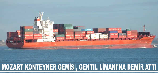 Gine Körfezi’nde saldırıya uğrayan M/V Mozart isimli konteyner gemisi, Gentil Limanı’na demir attı
