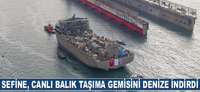 Sefine Tersanesi, GASØ HØVDING isimli canlı balık taşıma gemisini denize indirdi