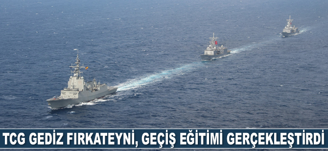 TCG GEDİZ fırkateyni, NATO Daimi Deniz Görev Grubu-2 ile geçiş eğitimi gerçekleştirdi
