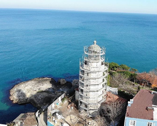 162 yıllık Şile Feneri'ndeki restorasyon çalışmaları sürüyor