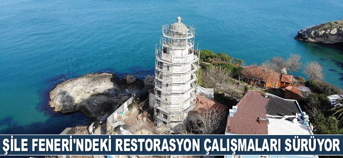 162 yıllık Şile Feneri'ndeki restorasyon çalışmaları sürüyor