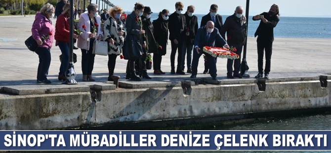 Sinop’ta mübadiller denize çelenk bıraktı