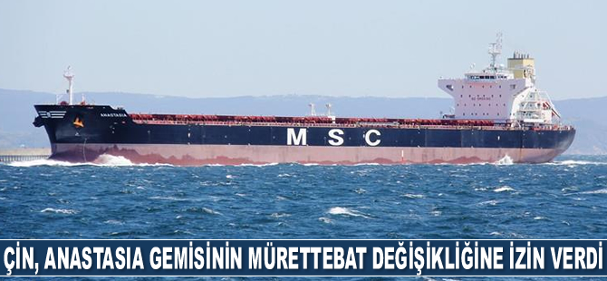 Çin, Anastasia isimli geminin mürettebat değişikliğine izin verdi