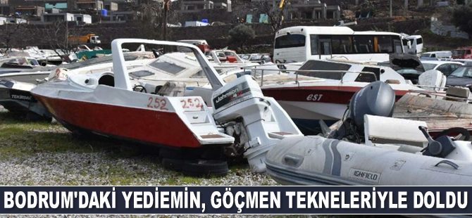 Bodrum’daki yediemin, kaçak göçmen tekneleriyle doldu