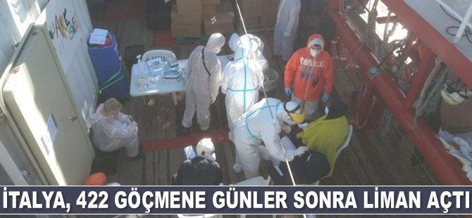 İtalya, Akdeniz'de kurtarılan 422 göçmene günler sonra liman açtı