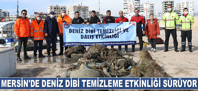 Mersin’de deniz dibi temizleme etkinliği sürüyor