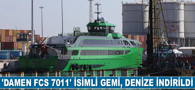 ‘Damen FCS 7011’ isimli gemi, denize indirildi
