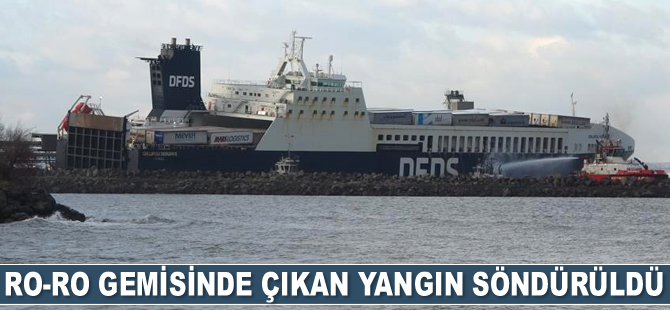 Gallipoli Seaways isimli Ro-Ro gemisinde çıkan yangın tamamen söndürüldü