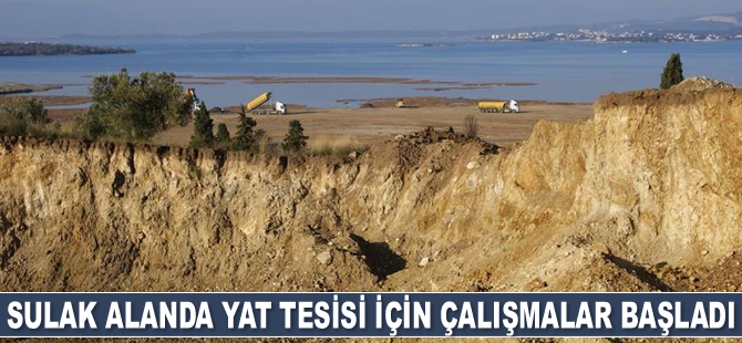 Aliağa'daki sulak alanda yat tesisi için çalışmalar başladı