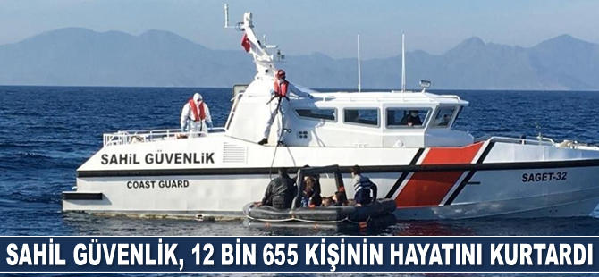 Sahil Güvenlik, 12 bin 655 kişinin hayatını kurtardı