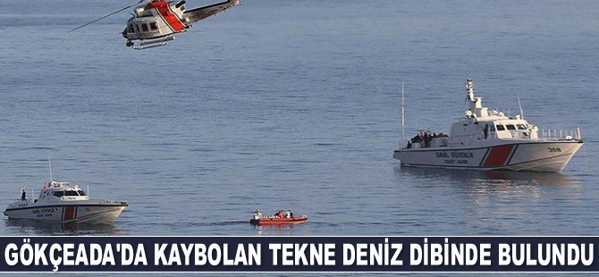 Gökçeada'da kaybolan tekne deniz dibinde bulundu