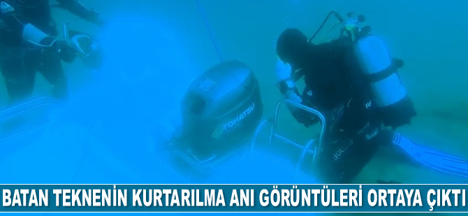 Gökçeada’da batan teknenin kurtarılma anı görüntüleri ortaya çıktı