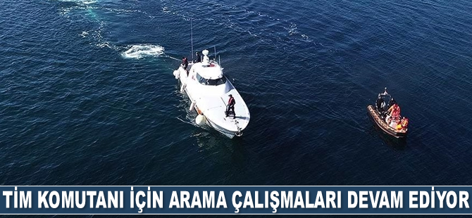 Gökçeada açıklarında batan teknedeki tim komutanı için arama çalışmaları devam ediyor