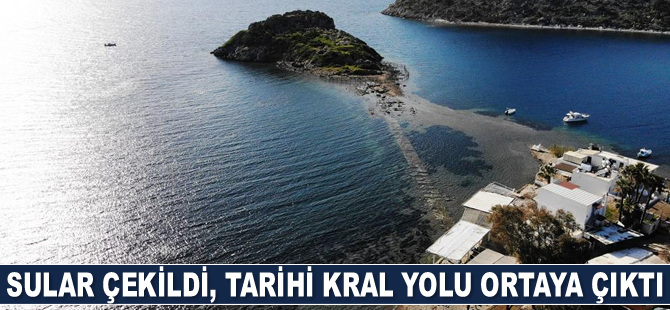 Sular çekildi, tarihi kral yolu ortaya çıktı