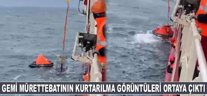 Karadeniz’de batan Volgo Balt 179 gemisi mürettebatının kurtarılma görüntüleri ortaya çıktı