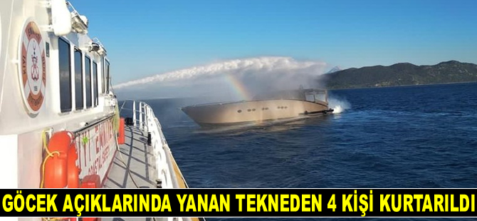 Göcek’te Mistress isimli teknede yangın çıktı: 4 kişi kurtarıldı