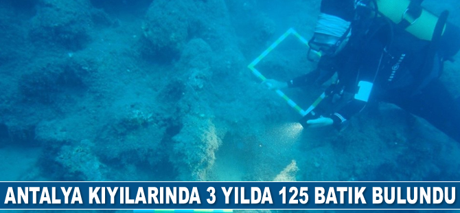 Antalya kıyılarında 3 yılda 125 batık bulundu