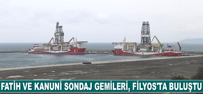 Fatih ve Kanuni sondaj gemileri, Filyos Limanı'nda buluştu