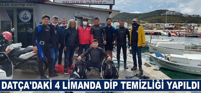 Datça'daki 4 limanda dip temizliği yapıldı