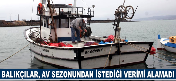 Giresunlu balıkçılar, av sezonundan istediği verimi alamadı