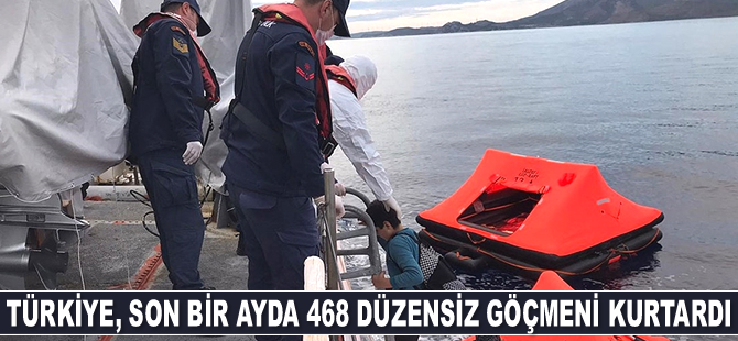 Türkiye, son bir ayda karasularına geri itilen 468 göçmeni kurtardı