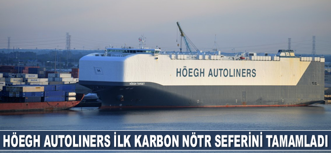 Höegh Autoliners ilk karbon nötr seferini tamamladı