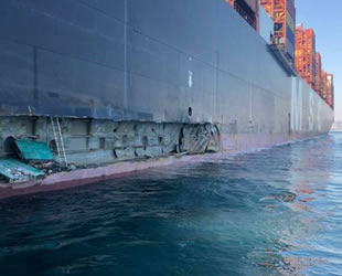 MSC TINA isimli konteyner gemisi, Marport Limanı’nda iskeleye çarptı