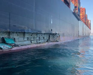 MSC TINA isimli konteyner gemisi, Marport Limanı’nda iskeleye çarptı