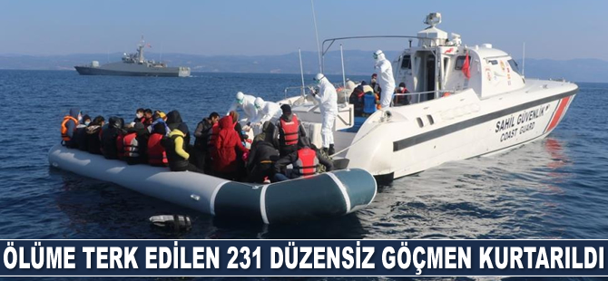 Yunanistan’ın ölüme terk ettiği 231 düzensiz göçmen kurtarıldı