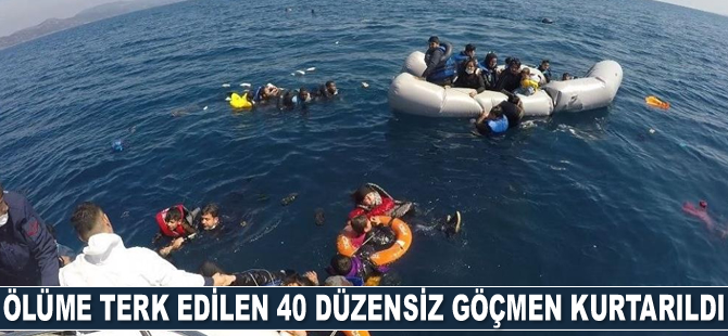 Çanakkale açıklarından ölüme terk edilen 40 düzensiz göçmen kurtarıldı