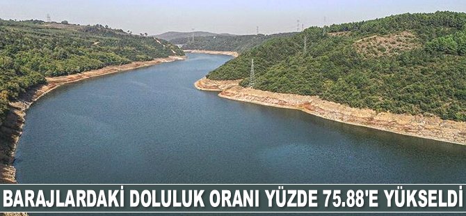 İstanbul'un barajlarındaki doluluk oranı yüzde 75,88'e yükseldi