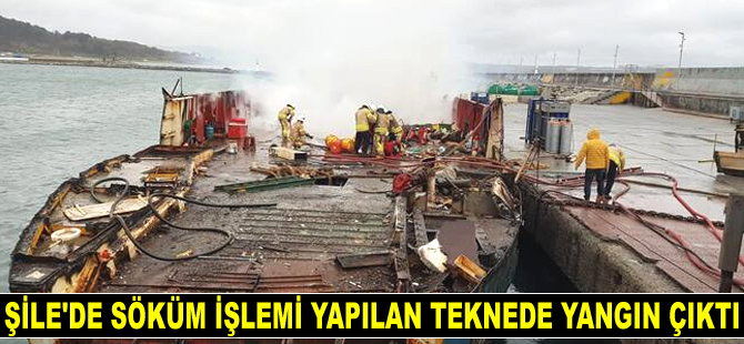 Şile Limanı'nda demirli teknede yangın çıktı