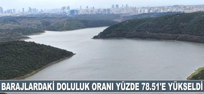İstanbul barajlarındaki doluluk oranı yüzde 78.51'e yükseldi