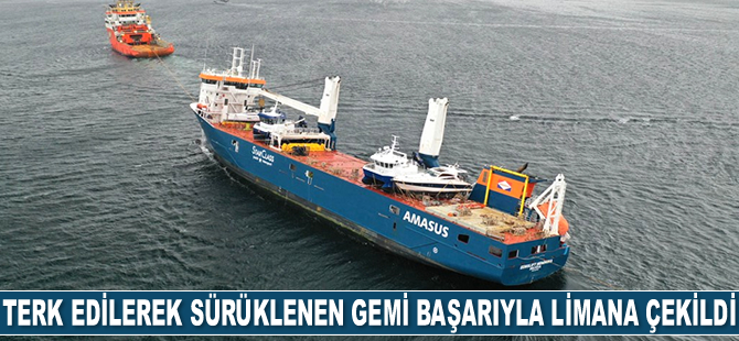 Eemslift Hendrika isimli gemi, Flatholmen Limanı'na çekildi