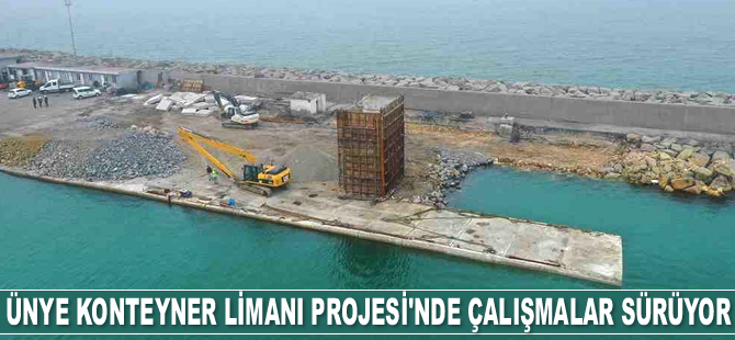 Ünye Konteyner Limanı Projesi’nde çalışmalar sürüyor