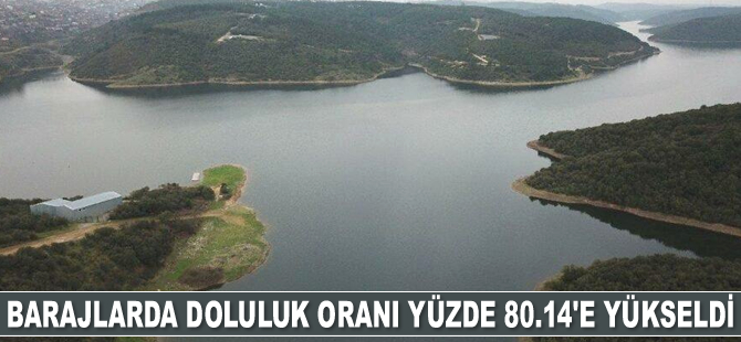 İstanbul'da barajlarda doluluk oranı yüzde 80,14'e yükseldi