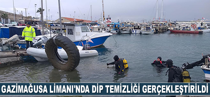 Gazimağusa Limanı’nda dip temizliği gerçekleştirildi