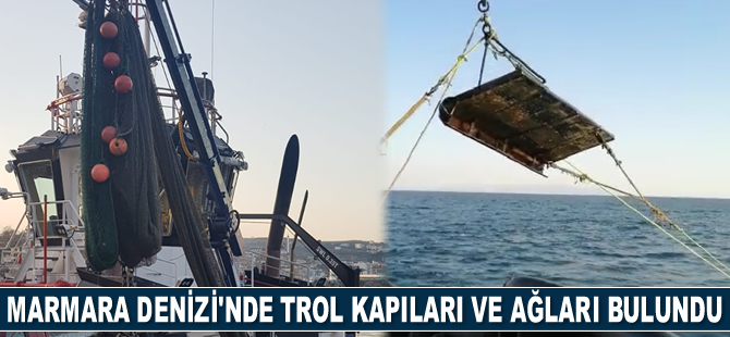 Denizde trol kapıları ve ağları bulundu