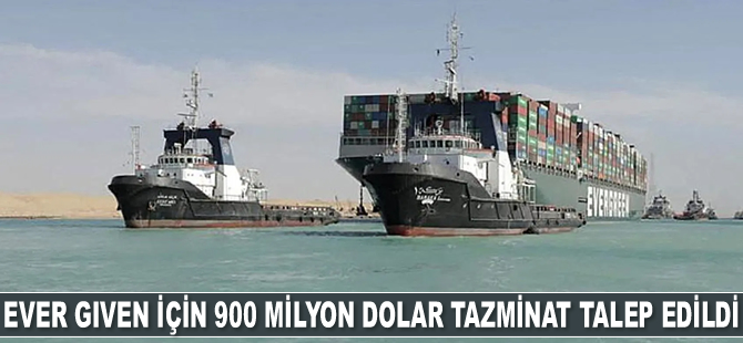 Süveyş Kanalı’nı kapatan gemi için 900 milyon dolar tazminat talep edildi