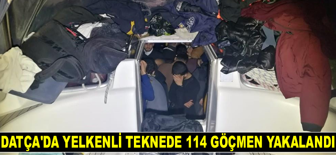 Datça’da yelkenli teknede 114 göçmen yakalandı