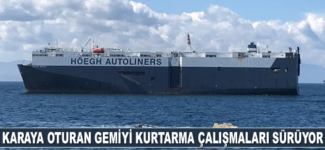 Tuzla'da karaya oturan gemiyi kurtarma çalışmaları sürüyor