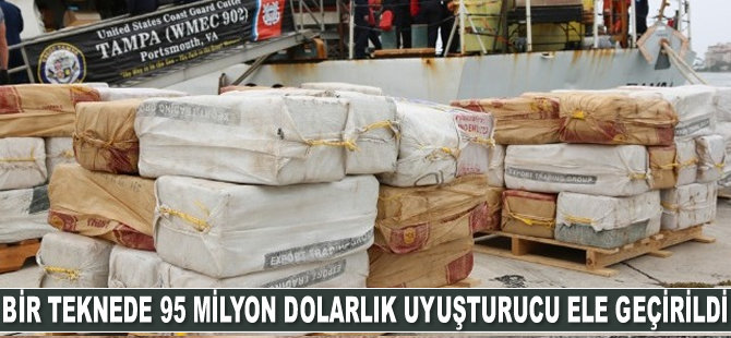 Bir teknede 95 milyon dolar değerinde uyuşturucu ele geçirildi