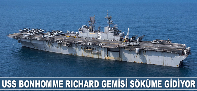USS Bonhomme Richard isimli havuzlu çıkarma  gemisi söküme gidiyor