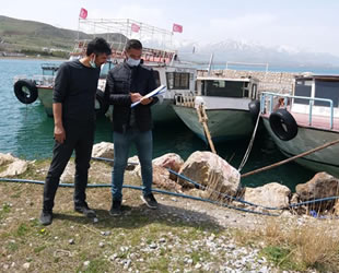 Van Gölü’ndeki balıkçı tekneleri denetlendi