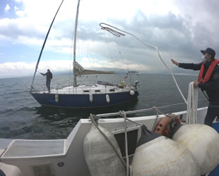 Marmara Denizi’nde arızalanan Görgülü isimli tekne kurtarıldı