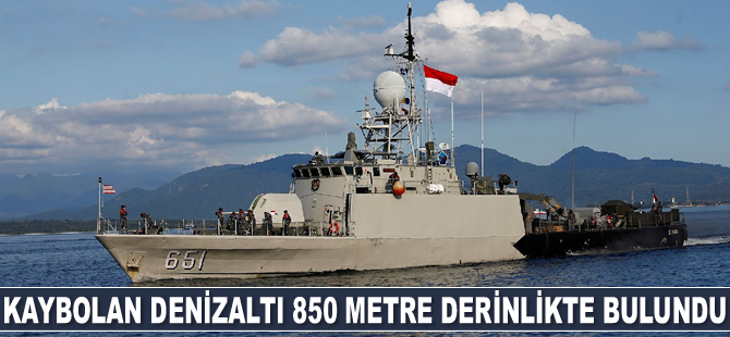 Endonezya’da kaybolan denizaltı 850 metre derinlikte bulundu
