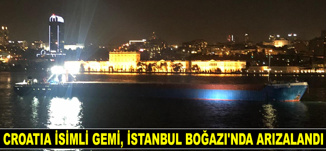 Croatia isimli gemi, İstanbul Boğazı'nda arızalandı